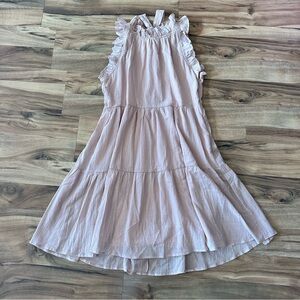 Listicle Blush Pink Textured Fabric Sleeveless Dress